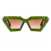Солнцезащитные очки YOOSKE, нерегулярные женские солнцезащитные очки «кошачий глаз», брендовые дизайнерские винтажные треугольные солнцезащитные очки UV400, очки в толстой оправе, многоугольные солнцезащитные очки