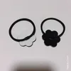 4CM Fashion black and white acrylic flower head rope C hair ring rubber band hairpin for ladies favorite headdress jewelry accesso2538