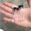 Glasburkar flaskor med aluminiumlock svart vätska tom 5 ml 6 ml 7 ml 10 ml 14 ml hantverk 100 st bra qty hgrga