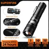 Flashlights Torches Ultra Bright LED Flashlight With LED Hand Lamp Beads Torch Zoom Full Power Waterproof Flashlights USB Type C Lantern for Camping 231018