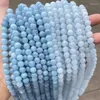 Losse edelstenen geverfd aquamarijn kleur Chalcedoon kralen ronde spacer 6 8 10 mm kies maat voor sieraden maken handgemaakte accessoire armband