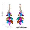 Dangle Oorbellen Trend Metaal Kristal Pauw Vakantie Feest Creatieve Sieraden 2023 Dames Charme Mode-accessoires Geschenk