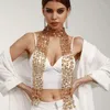 Scarves Fashion Women's Hollow Sequin Scarf Sexy Nightclub Performance Necklace Tassel Party Evening Dress Sunscreen Shawl V144