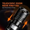 Flashlights Torches Ultra Bright LED Flashlight With LED Hand Lamp Beads Torch Zoom Full Power Waterproof Flashlights USB Type C Lantern for Camping 231018