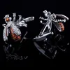 Crystal shirt cufflinks for mens Jewelry Cuff link Whole Luxury Button Male High Quality Animal guests2882