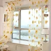Rideau tournesol motif Tulle rideau décor à la maison Voile cuisine balcon chambre florale fenêtre aveugle criblage rideau Patio décoration 231018