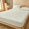 Mattress Pad Cotton Thicken Cover Quilted Protector Breathable Fitted Bed Sheet Washable Mat Double Queen King Size 231017