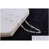 Chains 2Mm Figaro Chain Necklaces For Men 31 925 Sterling Sier Plated Flat Design Women Fashion Jewelry Diy Accesories 16 Jewelry Neck Dhxrw