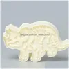 Backformen Mods 3D Dinosaurier Keksschneider Form Keks Prägung Mod Sugarcraft Dessert Sile für Sop Kuchen Dekor Werkzeug 230923 Drop DHNL9