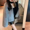Femmes fourrure fausse MEXZT mode Harajuku manteau femmes hiver coréen mince veste en cuir femme décontracté couleur naturelle point ouvert 231017