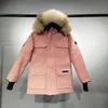 2024 Herr Jacket Designer Down Canadian Goose Jacket Winter Puffer Big Fur Hoody Apparel Fourrure Letters Printed Outwears