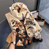 スカーフ2023デザインフラワーズパシュミナラグジュアリー冬の柔らかい女性スカーフカシミア厚い暖かいショールとラップブファンダポンチョ