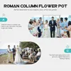 Colonne romaine de fleurs décoratives, accessoire de guidage de route, support de pot de fleurs de fête, mariage Vintage