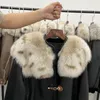 Cappotto da donna in pelliccia sintetica invernale da donna, vera pelle naturale di pecora merino, colletto della giacca in vera pelle, spesso, caldo, lusso, cappotti femminili 231017