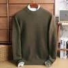 Men's Sweaters Arrival Sheep Wool Knitwear Autumn & Winter Thick Clothes Long Sleeve Sweater Pure Knit Jumpers Pullovers