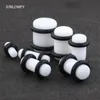 Acrilico Bianco Nero Grow In the Dark Orecchino Espansore Barella Plug e Tunnel Piercing 100 pezzi328x