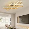 Chandeliers Modern Led Lights For Living Room Bedroom Studyroom Gold/Black Color Creative Ceiling Chandelier Lamp 90-260V