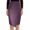 Skirts KK Women PU Leather Pencil Skirt OL Short Knee Length Knot-Front Hips-Wrapped High Waisted Female Harajuku Streetwear