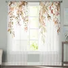 Rideau Thanksgiving Automne Fleurs Sauvages Voile Rideaux Pour Chambre Tulle Fenêtre Rideau Pour Salon Sheer Rideaux Stores Rideaux 231018