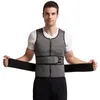 Waist Tummy Shaper Men Body Shaper Neoprene Sauna Vest Waist Trainer Double Belt Sweat Shirt Corset Top Abdomen Slimming Shapewear Fat Burn Fitness 231018