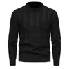 Pulls pour hommes Mens hiver câble pull 2023 mode tricoté doux pulls chauds pour homme de haute qualité décontracté col roulé hauts 3XL