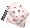 Nowy 100pcs moda różowy wzór flamingo poly mailers self felt plastikowe torby z kopertą pocztową hurtową