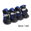 Ropa para perros Zapatos impermeables Correas ajustables y protectores de suela antideslizantes resistentes Botas reflectantes para perros pequeños, medianos y grandes