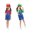 Halloween Aldult Kids Super Mari Luigi Bros Cosplay kostium kombinezonu Sukienka Pełna garnitur Party Boys Girl