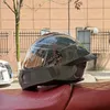 Casques de moto Casque Couverture complète Hiver Double lentille Quatre saisons Personnalité Courir Capacete de Moto