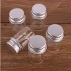 100pcs 6ml taille 22 * 35mm bouteilles d'épices de parfum en verre transparent petits pots flacons avec bouchon à vis en argent bricolage craftgood qté Auibu