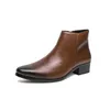 Bottes élégantes Chelsea hommes en cuir véritable chaussures pour hommes bout pointu affaires Slipon robe modèle formel mode décontracté 231018