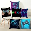 Almofada decorativa travesseiro 45x45cm TV jogo fã estilo quadrado fronha decoração de casa capa de almofada anime design gamer play gamepad impresso fronhas 231017