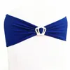 SASHES 10st 50st Stretch Spandex Chair Sash Belt Tie med Crown Buckle Party Event El Elastic Wedding Decoration Ribbon Bow 231018