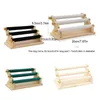 Jewelry Pouches Wood Display Stand Ring Storage Holder Showcase Jewellery Bracelet Organizer Tray Organizing Home Dresser