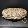 Kvällspåsar whtuoheng vit diamantkoppling förföljer 10 färger handväskor lyxguld Crystal Clutche Wedding Party Bag 231017