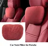 Seat Cushions For Porsche Panamera Macan Cayenne Car Seat Headrest Neck Pillow for Cayman Boxster 911 Taycan Soft Comfort Cushion Accessories Q231018