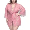 Set sexy da donna in pizzo Kimono vestaglia babydoll lingerie maglia camicia da notte donna pigiama erotico 231017