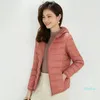 2023-Women's Yoga Short Thin Down Jacket Outfit Solid Color Piffer Coat Winter Outwear 15 Colors S-4XL