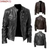 Couro masculino couro falso DYB ZACQ primavera outono jaqueta de couro genuíno masculino streetweaar casaco de pele de carneiro homem moto motociclista jaquetas de couro vintage S-5XLL231018