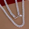 Chaînes 925 Sterling Silver 6mm 20inchs Collier de chaîne pour femmes Hommes Colliers Colliers Bijoux Cadeau de Noël218L