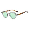 Óculos de sol Yooske sobrancelha quadro mulheres ins moda rebites design óculos de sol retro verde tartaruga cor punk sunglass uv400