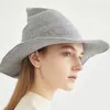 Bérets personnalisé Halloween chapeau de sorcellerie femmes pliable laine longue pointe tricotée pointue femme sorcière chapeaux festival fête décor