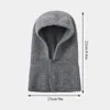 Scarves Y2k Women Knitted Balaclava Cap Winter Outdoor Unisex Men Warm Ear Protection Scarf Wool Pullover Snood Hat Collar Bonnet