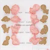 Baking Moulds Mods 8Pcset Cookie Cutter Stamp Cat Shape Mold Pastry For Biscuits Animal Run Kingdom Type Cake Decor Cutters 230923 D Dhnsq