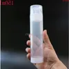 Transparent Clear Essence Pump Plastic Airless flaskor för Lotion Cream Shampo Bath Tomkosmetiska behållare Packaging 100pcsgoods JCDKK