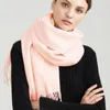 Halsdukar Cashmere Scarf Women Winter Shawls and Wraps For Ladies Stole berömmelse Solid Warps Winter Cashmere Wool Scarves Luxury Pashmina 231017