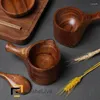 Spoons Multi-purpose Soup Spoon Short Handle Acacia Wood Water Scoop Rice Bowl Coffee Bar Kitchen Household Accessories