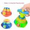 Spinning top giroscópio brinquedo colorido piscando música com er para crianças presentes crianças brinquedos jouets et loisirs 231018