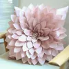 枕3D手作りのダイヤモンドの花のカバー内側の家の装飾白いアイボリーピンクの装飾