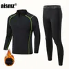 Mens Roupa Interior Térmica Aismz Inverno Homens Menino Esporte Quente Primeira Camada Rashgard Fleece Compressão Secagem Rápida Segunda Pele Long Johns 231018